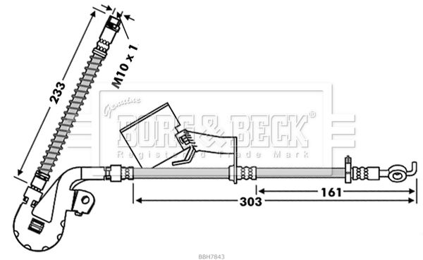 BORG & BECK Jarruletku BBH7843